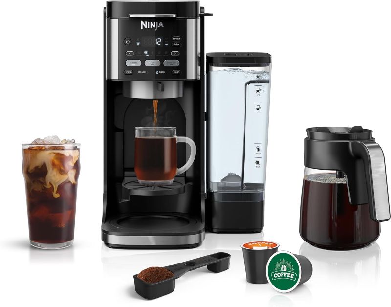 Photo 1 of **LIKE NEW**Ninja CFP101 DualBrew Hot & Iced Coffee Maker, Single-Serve, compatible with K-Cups & 12-Cup Drip Coffee Maker, Black
