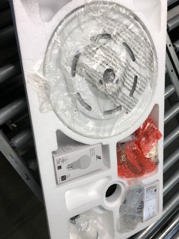 Photo 1 of (PARTS ONLY) Hunter Dempsey Indoor Ceiling Fan with LED Light and Remote Control, 44", White Fresh White finish