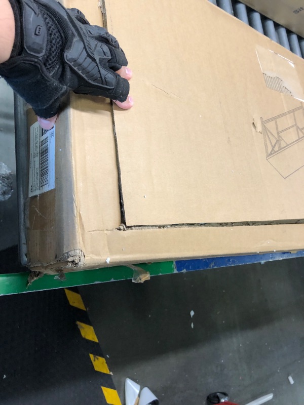 Photo 1 of EXCEFUR 55 inch TV Stand for TV up to 65 inch, Rustic Wood and Metal Media TV Console Table for Living Room, Grey