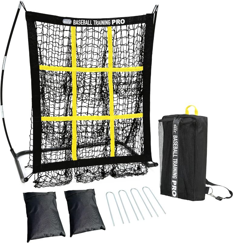 Photo 1 of **PARTS ONLY** Pitching Target Net Pitching Net with Strike Zone Baseball Softball Training Equipment for Youth and Adults |Portable Quick Assembly Design |Carry Bag