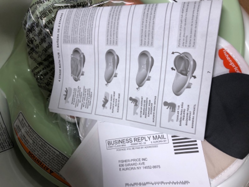 Photo 1 of Fisher-Price Baby To Toddler Bath 4-In-1 Sling ‘N Seat Tub With Removable Infant Support And 2 Toys, Puppy Perfection