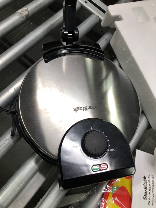 Photo 5 of 10inch Roti Maker by StarBlue with FREE Roti Warmer - The automatic Stainless Steel Non-Stick Electric machine to make Indian style Chapati, Tortilla, Roti AC 110V 50/60Hz 1200W SB-SW2093