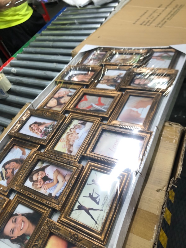 Photo 1 of 18 Piece Classic Gold Family Photo Frame Set 6x4 inch Wall Gallery Collection Picture Frames
