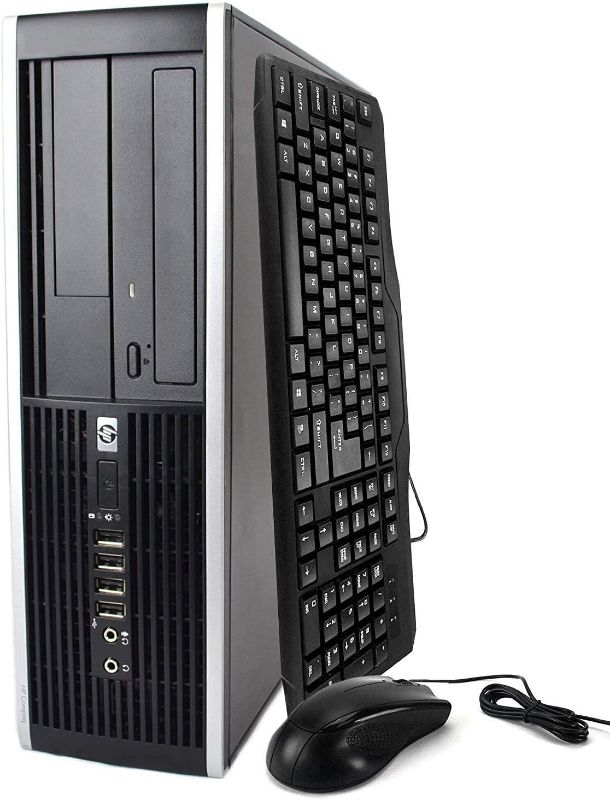 Photo 1 of HP Compaq Prodesk 6200 Pro Slim Business Desktop Computer Small Form Factor (SFF), Intel i5-2400 Up to 3.4GHz, 8GB RAM, 128GB SSD, DVD, Windows 10 Pro 64 Bit (Renewed)
