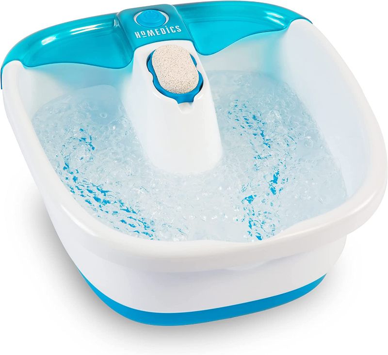 Photo 1 of HoMedics Bubble Mate Foot Spa, Toe Touch Controlled Foot Bath with Invigorating Bubbles and Splash Proof, Raised Massage nodes and Removable Pumice Stone
