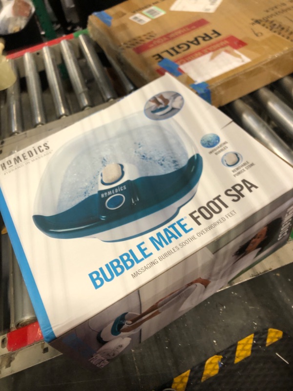 Photo 2 of HoMedics Bubble Mate Foot Spa, Toe Touch Controlled Foot Bath with Invigorating Bubbles and Splash Proof, Raised Massage nodes and Removable Pumice Stone
