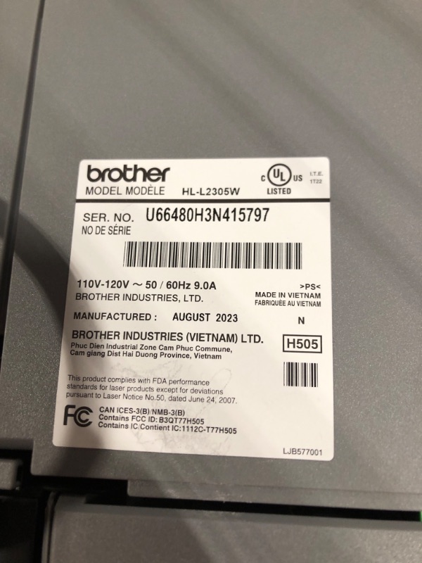 Photo 4 of Brother HLL2305W Compact Mono Laser Single Function Printer with Wireless and Mobile Device Printing
