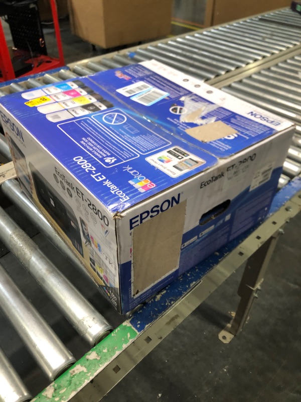 Photo 1 of Epson EcoTank ET-2800 Wireless Color All-in-One Inkjet Printer, Print & Copy & Scan, 1200x2400 dpi, 1.44" Color LCD Display, Cartridge-Free, Photo Printing, Bundle with Printer Cable
