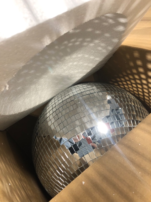 Photo 2 of 16inch Large Disco Ball Mirror Ball for Disco Party Decorations, Disco Ball x 1pc, 