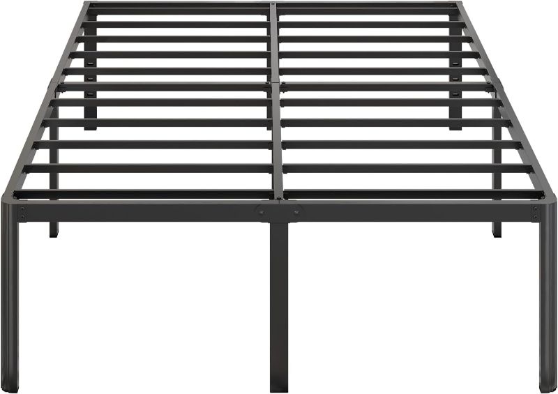 Photo 1 of **NOT EXACT**
20 Inch Full Size Bed Frame with Rounded Corner Legs, Sturdy Mattress Foundation, Heavy Duty Metal Platform Bed Frame Full No Box Spring Needed, Noise Free, Easy Assembly, Black