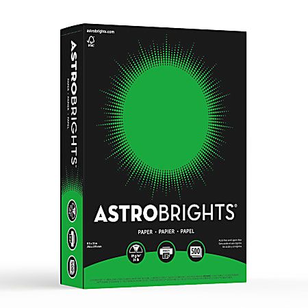 Photo 1 of Astrobrights Color Paper, 8.5 x 11, 24 lb/89 gsm, green, 500 Sheets (21528)