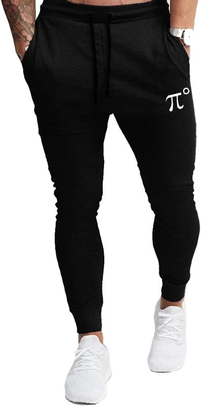 Photo 1 of PIDOGYM Men's Athletic Running Sport Jogger Pants Slim Striped Workout Casual Joggers Tapered Sweatpants Black Large