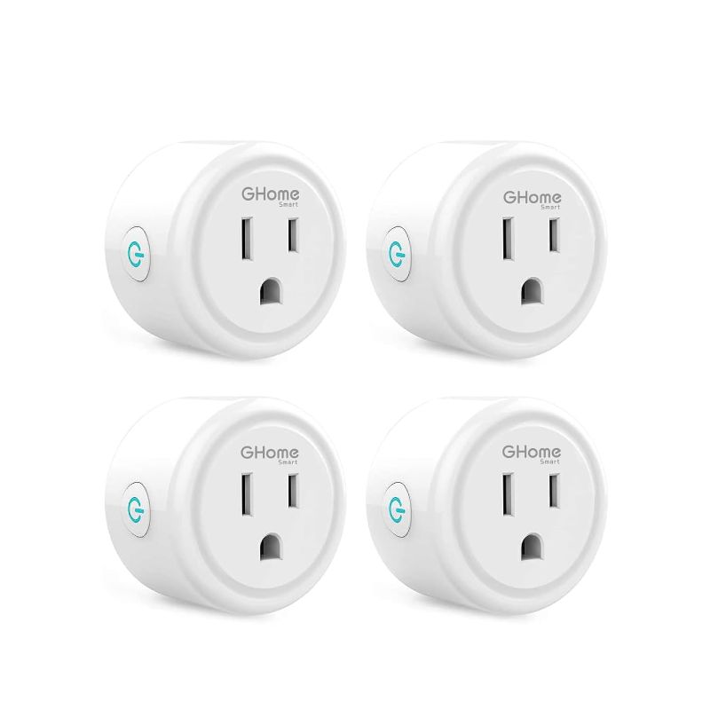 Photo 1 of  Smart Mini Plug Compatible with Alexa and Google Home, WiFi Outlet Socket Remote Control with Timer Function, Only Supports 2.4GHz Network, No Hub Required, ETL FCC Listed (4 Pack), White