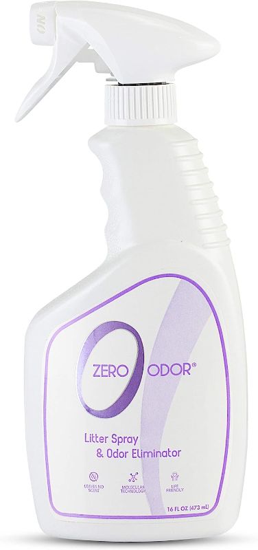 Photo 1 of Zero Odor – Litter Odor Eliminator - Permanently Eliminate Litter Odors with Best Patented Molecular Technology - Pet Safe & Works on all types of litter, 16oz (Over 400 Sprays)