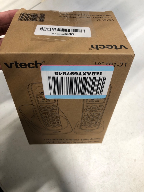 Photo 1 of VTECH VG101-21 Two Handset Cordless Phone, Blue-White Backlit Display, Backlit Buttons, Full Duplex Speakerphone, Caller ID/Call Waiting