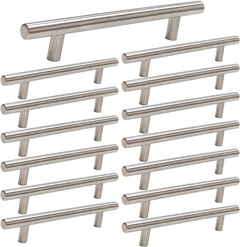 Photo 1 of 
Roll over image to zoom in






8 VIDEOS

homdiy 15 Pack Brushed Nickel Cabinet Pulls 3 Inch Handles Stainless Steel Cabinet Hardware for Kitchen and Bathroom Cabinets, 5 Inch Overall Drawer Pull