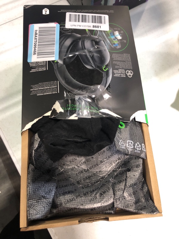 Photo 2 of ***CORD PLUG IN DAMAGED*** 
Razer BlackShark V2 X Gaming Headset: 7.1 Surround Sound - 50mm Drivers - Memory Foam Cushion - for PC, PS4, PS5, Switch, Xbox One, Xbox Series X|S, Mobile - 3.5mm Audio Jack - Classic Black