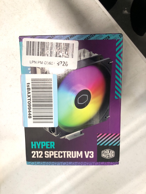 Photo 3 of Cooler Master Hyper 212 Spectrum V3 CPU Air Cooler, ARGB Sync, 120mm PWM Fan, 4 Copper Direct Contact Heat Pipes, 152mm Tall, AMD Ryzen AM5/AM4, Intel LGA1700/1200 (RR-S4NA-17PA-R1) 212 Spectrum V3 ARGB1025585769
X003X9V0XH
