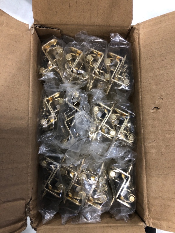 Photo 2 of 1/2" Overlay Brass Gold Cabinet Hinges, (25 Pairs - 50 Pack) Semi Wrap Partial Wrap Self Closing Kitchen Cabinet Hinges,Hidden Cabinet Hinge for Cabinet Doors 50 Pack Brass Gold