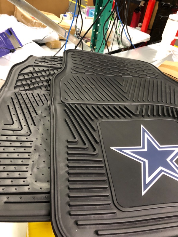 Photo 2 of FANMATS - 8274 NFL Dallas Cowboys Vinyl Heavy Duty Car Mat,Set of two, 18"x27" Front