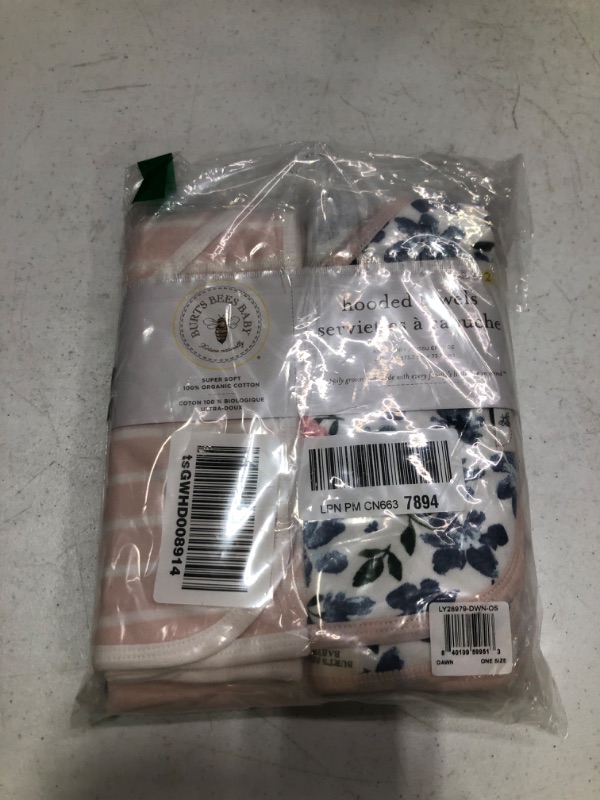 Photo 1 of Burts Bees Baby Infant Hooded Towels Botanical Gardens Organic Cotton, Unisex Bath Essentials and Newborn Necessities, Soft Nursery Towel with Hood Set, 2-Pack Size 29 x 29 Inch Botanical Gardens 2-Pack