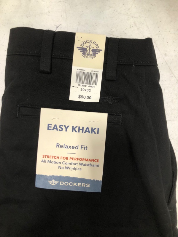 Photo 2 of Dockers Men's Relaxed Fit Easy Khaki Pants 30W x 32L Black