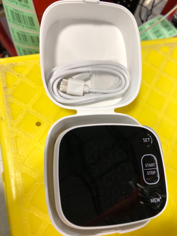 Photo 1 of Blood Pressure Monitors for Home Use Rechargeable Blood Pressure Cuff Wrist Digital BP Machine with LED Backlit Display, Voice Broadcast, 240 Memory Storage for 2 Users with Carrying Case
