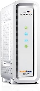 Photo 1 of ARRIS Surfboard | SB8200 DOCSIS 3.1 Modem (1 Gbps Max Internet Speeds) & W130 mAX Plus Mesh AX7800 WiFi 6 AX Router System Bundle (WiFi Coverage 6,000 sq ft) | Mesh with Your Cable Internet DOCSIS 3.1 Modem + AX7800 Mesh System