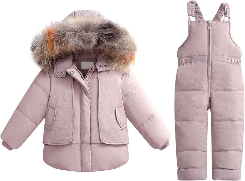 Photo 1 of Baby Boy Snowsuit Winter Clothes Toddler Snow Pants and Jacket Kids Girls Coats