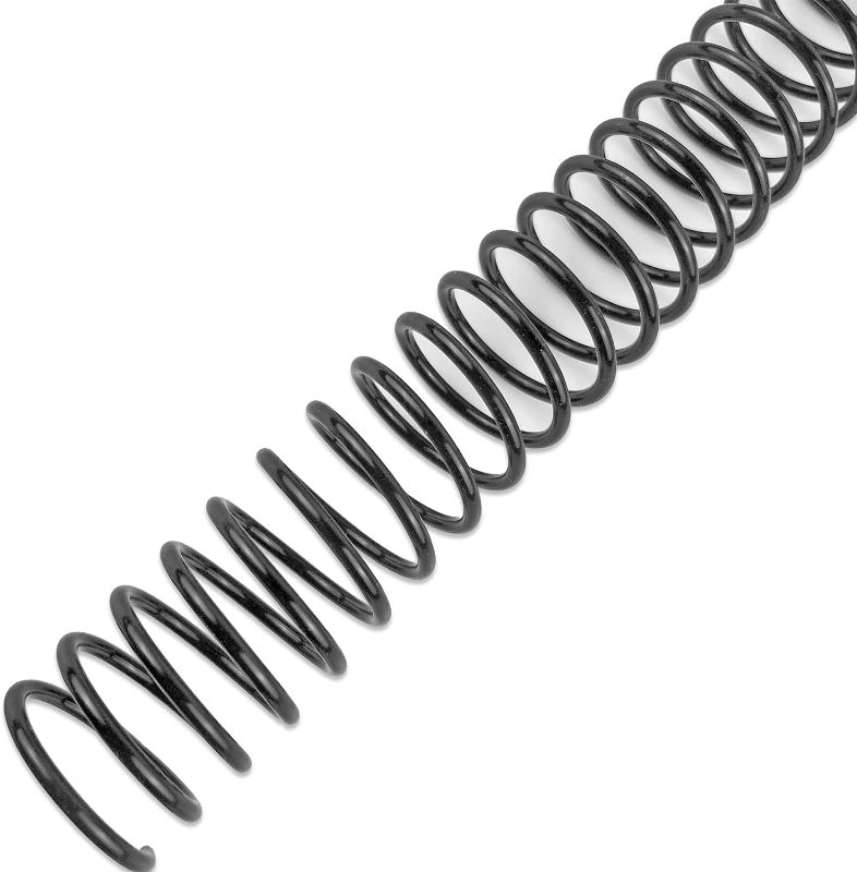 Photo 1 of 50 Pack,Plastic Spiral Binding Coils, 16mm(5/8"),130 Sheet Capacity,4:1 Pitch, Black Binding Coils
