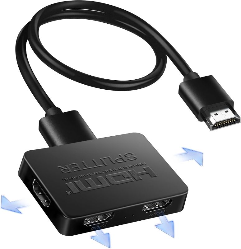 Photo 1 of avedio links HDMI Splitter 1 in 4 Out with HDMI Cable, 4K HDMI Splitter 1X4 Mirror Screen, USB Power Splitter 1 Input 4 Output Support 4KX2K, 1080P@60Hz, 3D, HDR, 1 Source to 4 HDMI displays
