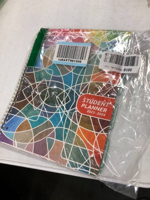 Photo 2 of Student Planner 2023-2024 - School Planner with Stickers, July 2023- June 2024, 9" x 11", 2023-2024 Student Planner/Academic Planner with Thick Paper, Holidays + 3-Hole Punched + Twin-Wire - Colorflul Geometric