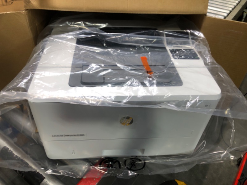 Photo 1 of HP LaserJet Enterprise M406dn Monochrome Printer with built-in Ethernet & 2-sided printing (3PZ15A), white