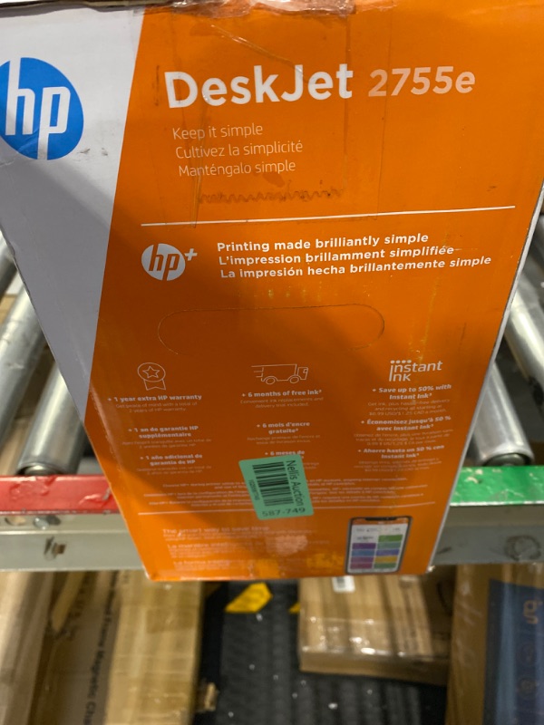 Photo 3 of HP DeskJet 2755 Wireless All-in-One Printer | Mobile Print, Scan & Copy | HP Instant Ink Ready (3XV17A) (Renewed)