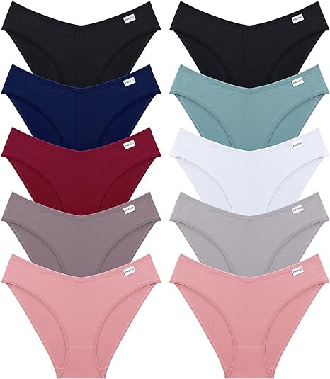 Photo 2 of SIZE XTRA LARGE BOTH ITEMS**** FINETOO 10 Pack Womens Underwear****(FACTORY SEALED)*** Cotton Cute Low Rise Bikini Rib Cheeky Panties Sexy V-shaped waistband Hipster XL AND  XL-ANRABESS Women's Summer Casual Sleeveless Rompers Loose Spaghetti Strap Shorts