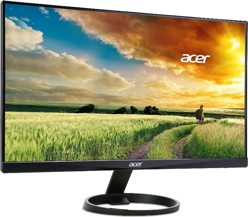 Photo 1 of Acer 23.8” Full HD 1920 x 1080 IPS Zero Frame Home Office Computer Monitor - 178° Wide View Angle - 16.7M - NTSC 72% Color Gamut - Low Blue Light - Tilt Compatible - VGA HDMI DVI R240HY bidx
