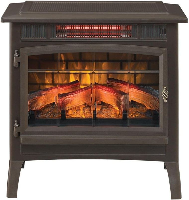 Photo 1 of **for decoration only** Duraflame Electric Infrared Quartz Fireplace Stove with 3D Flame Effect, Bronze
