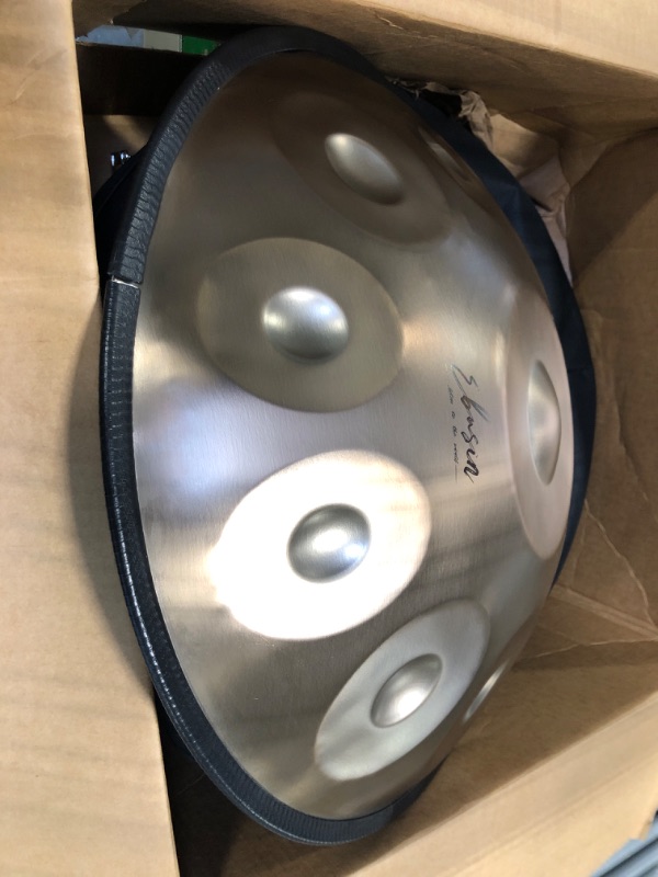 Photo 5 of 22-Inch Handpan Drum Instrument in D Minor 10-Note 12-Note 440Hz Steel Hand Drums Gold/Blue Adult's Handpan for Concert Yoga Audio Production with Soft Hand Pan Bag (Color : Gold, Size : 10 notes) 10 notes Gold