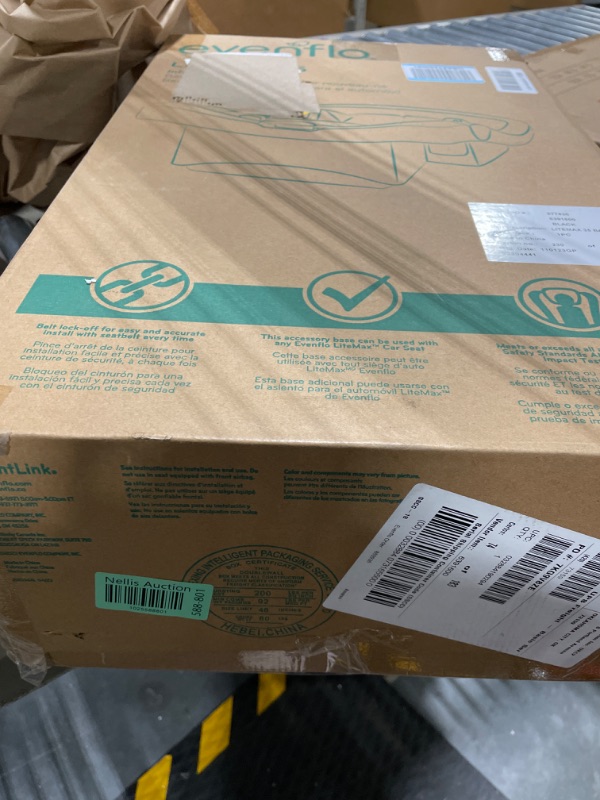 Photo 1 of Evenflo LiteMax Infant Car Seat Base, Easy to Install, Versatile and Convenient, Meets All Federal Safety Standards, Durable Construction, Compatible with All LiteMax Infant Car Seats, Black