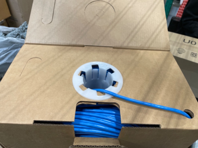 Photo 1 of CAT6 Plenum (CMP) Cable 1000FT | Network Analyzer Test Passed | 23AWG 4Pair, Solid 550MHz Network Cable 10Gigabit UTP, Available in Blue, White, Green, Gray, Black, Red & Yellow Color (Blue)
***OPEN BOX ITEM***
