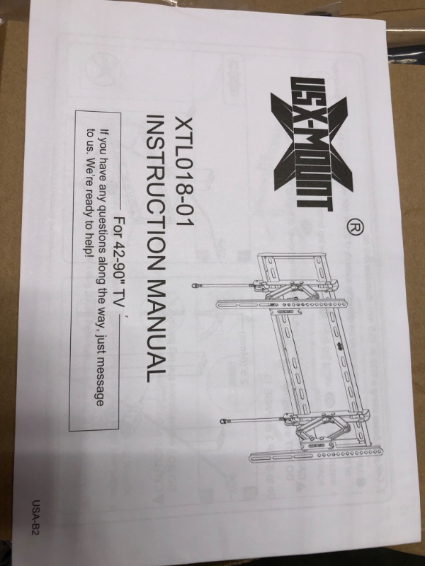 Photo 2 of USX MOUNT Advanced Tilt Wall Mount for Most 42-90 inch TVs, Easy to Install Extension TV Mount Extending to 7 inch, Universal Bracket Up to 24'' Studs, VESA 600 x 400mm and 120lbs