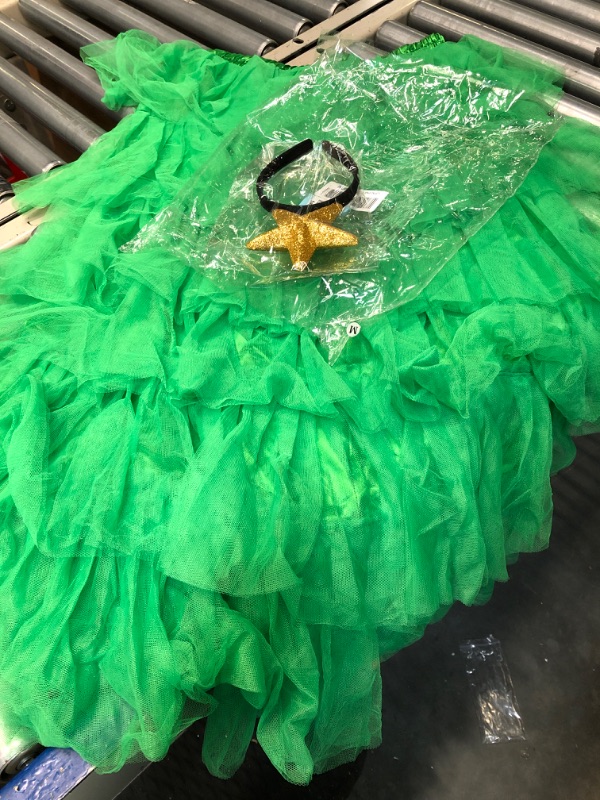 Photo 1 of 24 Pcs Christmas Tree Costume Set Festive Party Dress Outfit Tulle Skirts Star Headband Beard Ornaments for Women Girl Medium