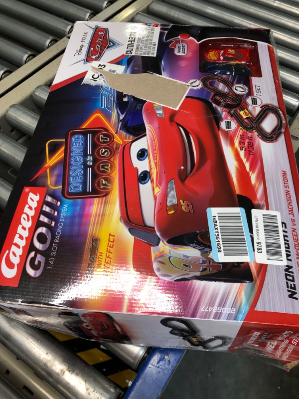 Photo 3 of Carrera GO!!! 62477 Disney Pixar Cars Neon Nights Electric Slot Car Racing Kids Toy Race Track Set Includes 2 Controllers and 2 Cars in 1:43 Scale Disney Cars Neon