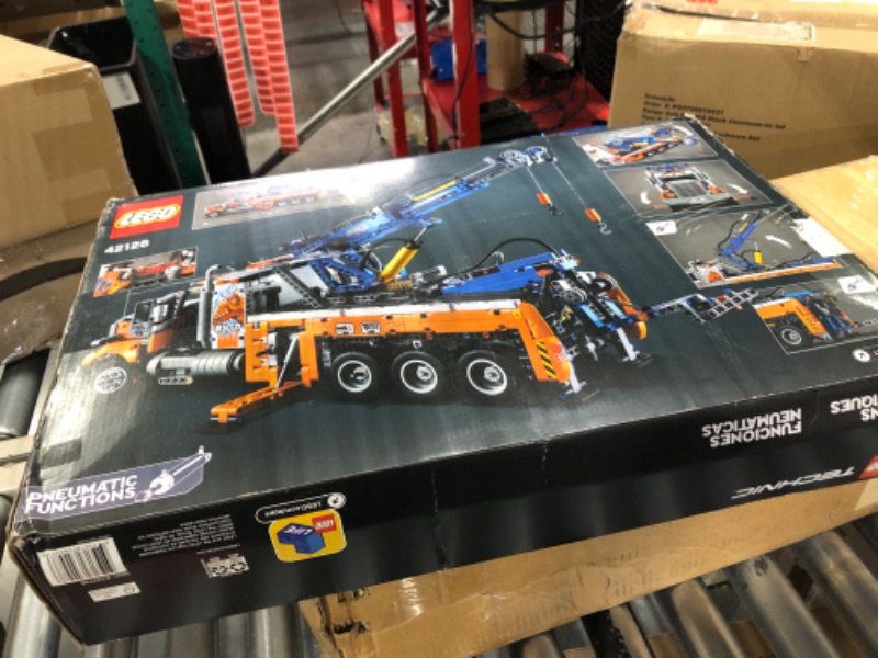 Photo 2 of LEGO Technic Heavy-Duty Tow Truck 42128 with Crane Toy Model Building Set, Engineering for Kids Series Standard Packaging