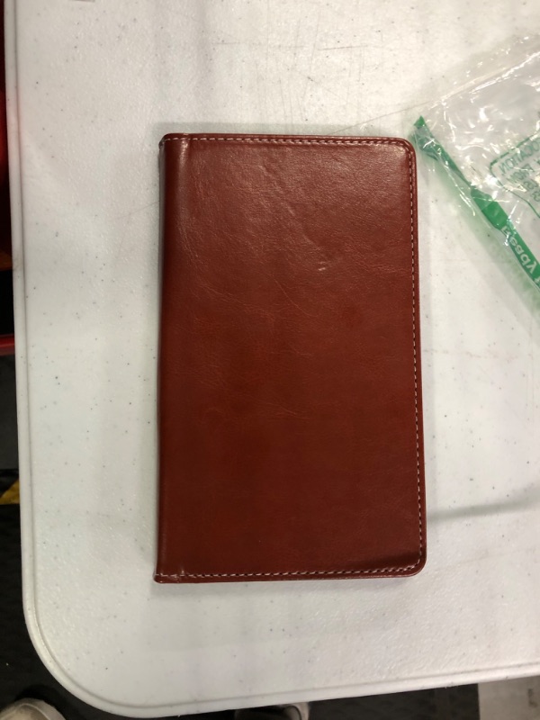 Photo 2 of Leather Checkbook Cover Holder with Free Divider-Right and Left Handed Design Checkbook Cover Case for Men and Women