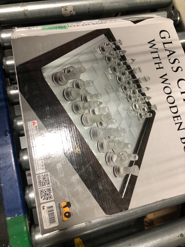 Photo 1 of ***FOR PARTS ONLY***

Srenta Fine Glass Chess Set Game, Modern Clear Chess Set, Deluxe Chess Set Glass Chess Board Set with Solid Clear & Frosted Chess Glass Pieces | 9.7’’ Crystal Chess Boards Sets, Felt Padding Included