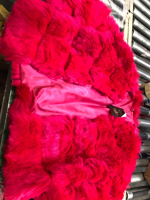 Photo 2 of  Women Luxury Winter Warm Fluffy Faux Fur Short Coat Jacket Parka Outwear size L