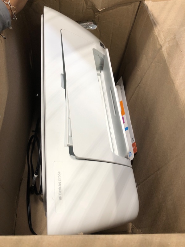 Photo 3 of HP DeskJet 2755e Wireless Color All-in-One Printer with bonus 6 months Instant Ink (26K67A)