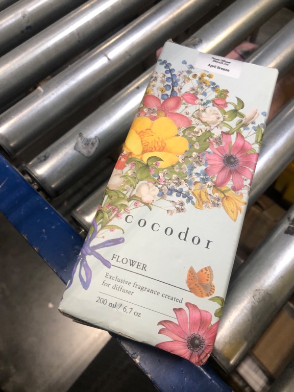 Photo 1 of COCODOR Preserved Real Flower Reed Diffuser/April Breeze / 6.7oz(200ml) / 1 Pack/Reed Diffuser Set, Oil Diffuser & Reed Diffuser Sticks, Home Decor & Office Decor, Fragrance and Gifts April Breeze Real Flower/6.7Ounce/1Pack