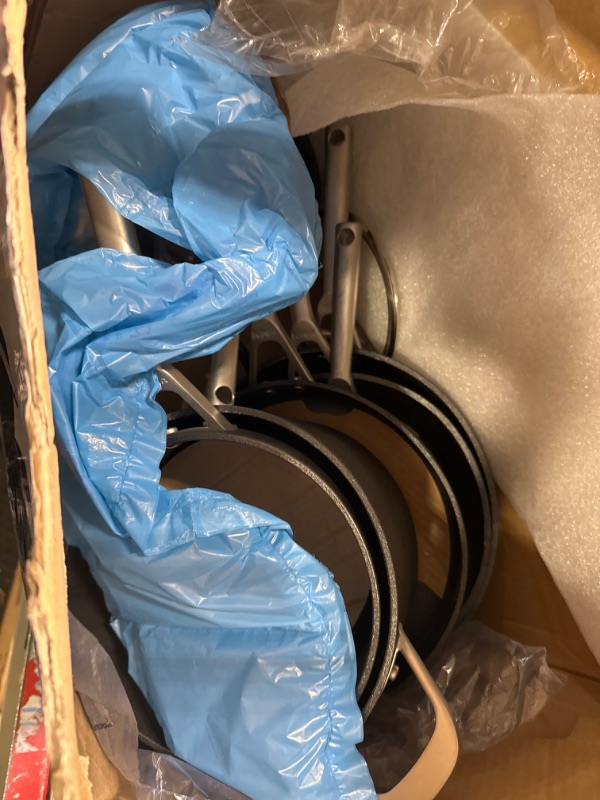 Photo 3 of **USED** ** MISSING PARTS** Ninja C39600 Foodi NeverStick Premium Hard-Anodized 13-Piece Cookware Set, Guaranteed to Never Stick, Nonstick, Durable, Oven Safe to 500°F, Grey